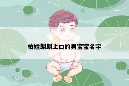柏姓朗朗上口的男宝宝名字