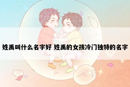 姓禹叫什么名字好 姓禹的女孩冷门独特的名字