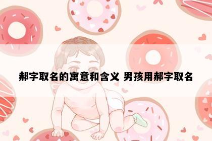 郝字取名的寓意和含义 男孩用郝字取名