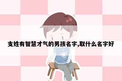 支姓有智慧才气的男孩名字,取什么名字好