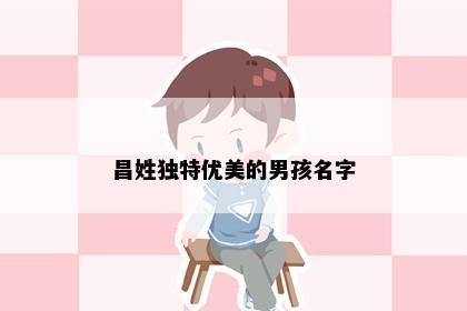 昌姓独特优美的男孩名字