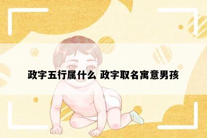 政字五行属什么 政字取名寓意男孩