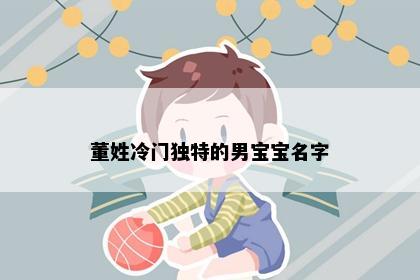 董姓冷门独特的男宝宝名字