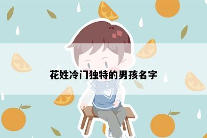 花姓冷门独特的男孩名字