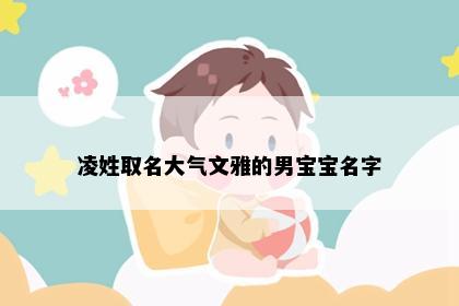 凌姓取名大气文雅的男宝宝名字