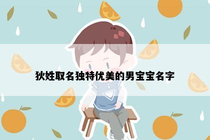 狄姓取名独特优美的男宝宝名字