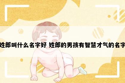 姓郎叫什么名字好 姓郎的男孩有智慧才气的名字