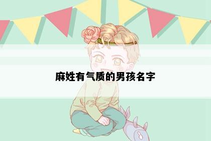 麻姓有气质的男孩名字
