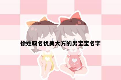 徐姓取名优美大方的男宝宝名字