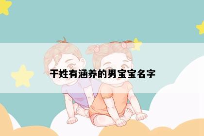 干姓有涵养的男宝宝名字
