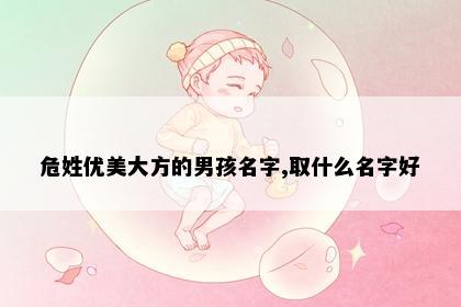 危姓优美大方的男孩名字,取什么名字好