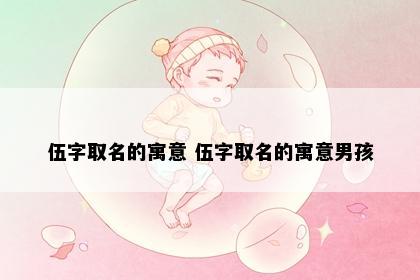 伍字取名的寓意 伍字取名的寓意男孩