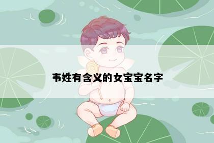 韦姓有含义的女宝宝名字
