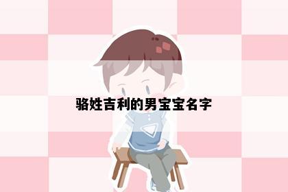 骆姓吉利的男宝宝名字