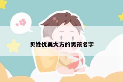 贝姓优美大方的男孩名字