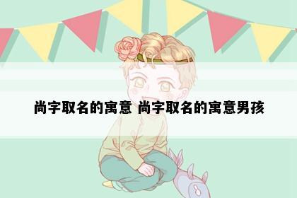 尚字取名的寓意 尚字取名的寓意男孩