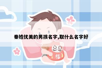 秦姓优美的男孩名字,取什么名字好