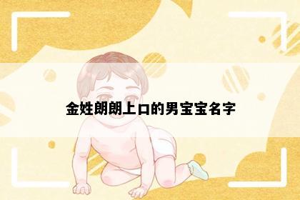 金姓朗朗上口的男宝宝名字