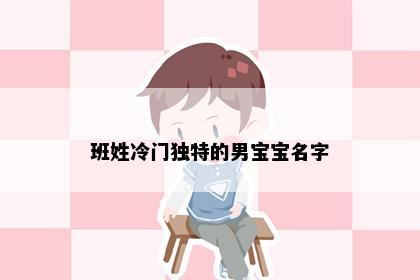 班姓冷门独特的男宝宝名字