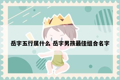 岳字五行属什么 岳字男孩最佳组合名字