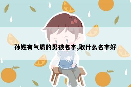 孙姓有气质的男孩名字,取什么名字好