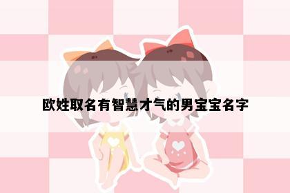 欧姓取名有智慧才气的男宝宝名字