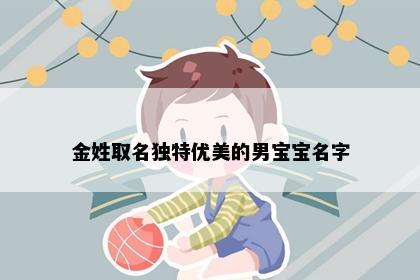 金姓取名独特优美的男宝宝名字
