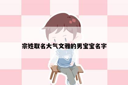 宗姓取名大气文雅的男宝宝名字