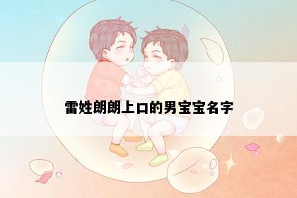 雷姓朗朗上口的男宝宝名字