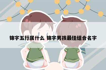 锦字五行属什么 锦字男孩最佳组合名字