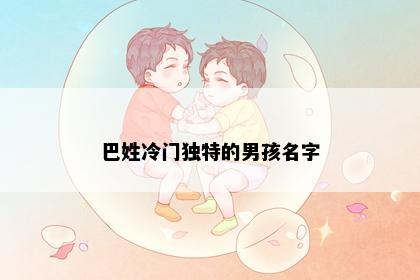 巴姓冷门独特的男孩名字