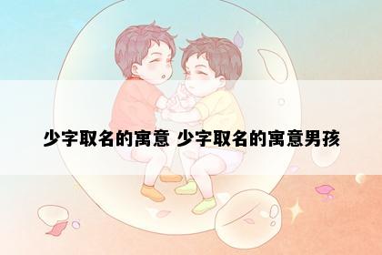 少字取名的寓意 少字取名的寓意男孩