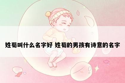 姓荀叫什么名字好 姓荀的男孩有诗意的名字