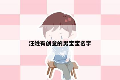 汪姓有创意的男宝宝名字