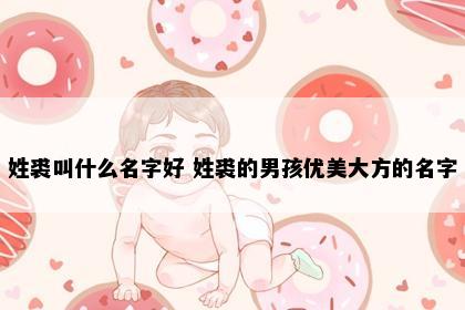 姓裘叫什么名字好 姓裘的男孩优美大方的名字