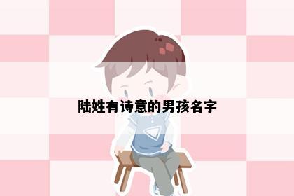 陆姓有诗意的男孩名字