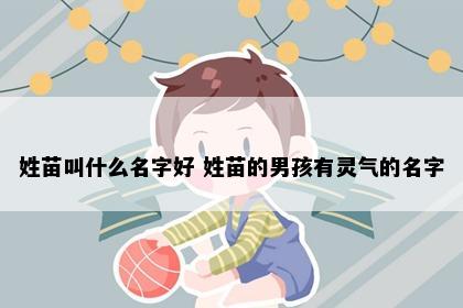 姓苗叫什么名字好 姓苗的男孩有灵气的名字