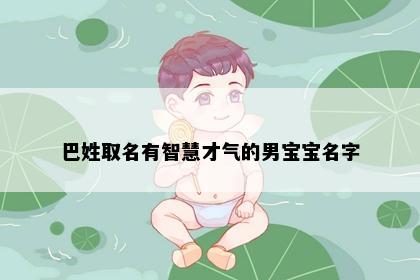 巴姓取名有智慧才气的男宝宝名字