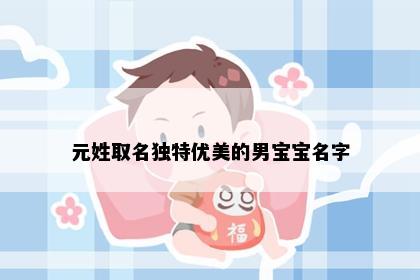 元姓取名独特优美的男宝宝名字