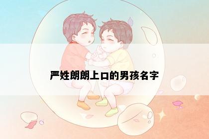 严姓朗朗上口的男孩名字