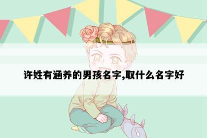 许姓有涵养的男孩名字,取什么名字好