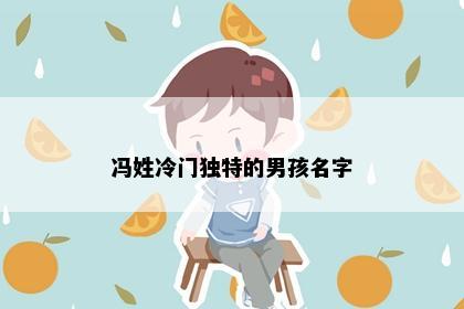 冯姓冷门独特的男孩名字