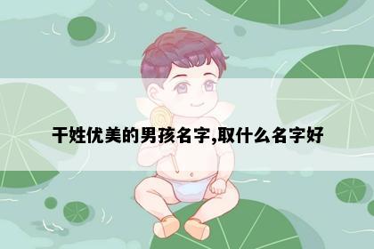 干姓优美的男孩名字,取什么名字好