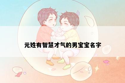 元姓有智慧才气的男宝宝名字