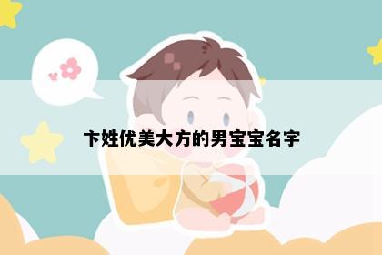 卞姓优美大方的男宝宝名字
