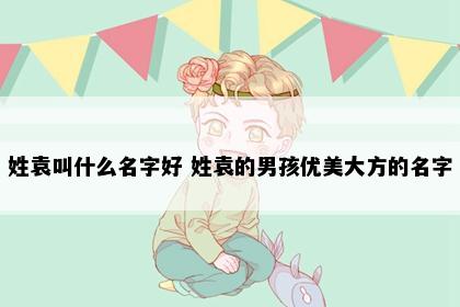 姓袁叫什么名字好 姓袁的男孩优美大方的名字