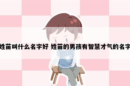 姓苗叫什么名字好 姓苗的男孩有智慧才气的名字