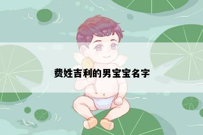 费姓吉利的男宝宝名字