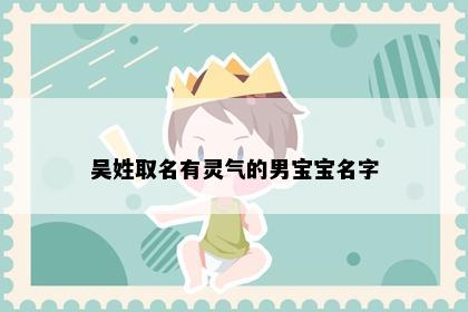 吴姓取名有灵气的男宝宝名字