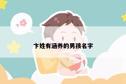 卞姓有涵养的男孩名字